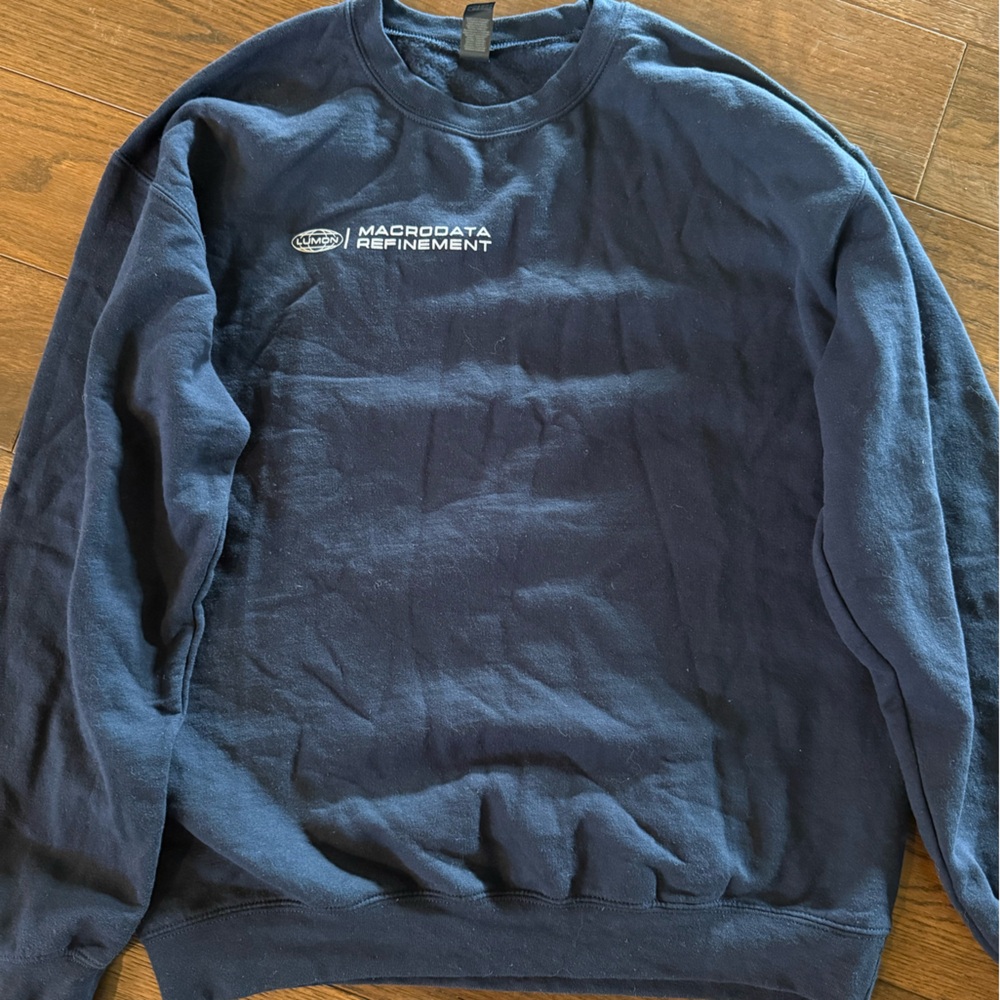 Severance Macrodata Refinement Navy Blue Sweatshi… - image 1